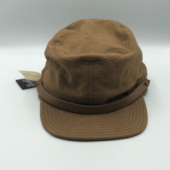 Burberry Accessories - Auth Burberry Bronze Cotton  Army Cap Hat